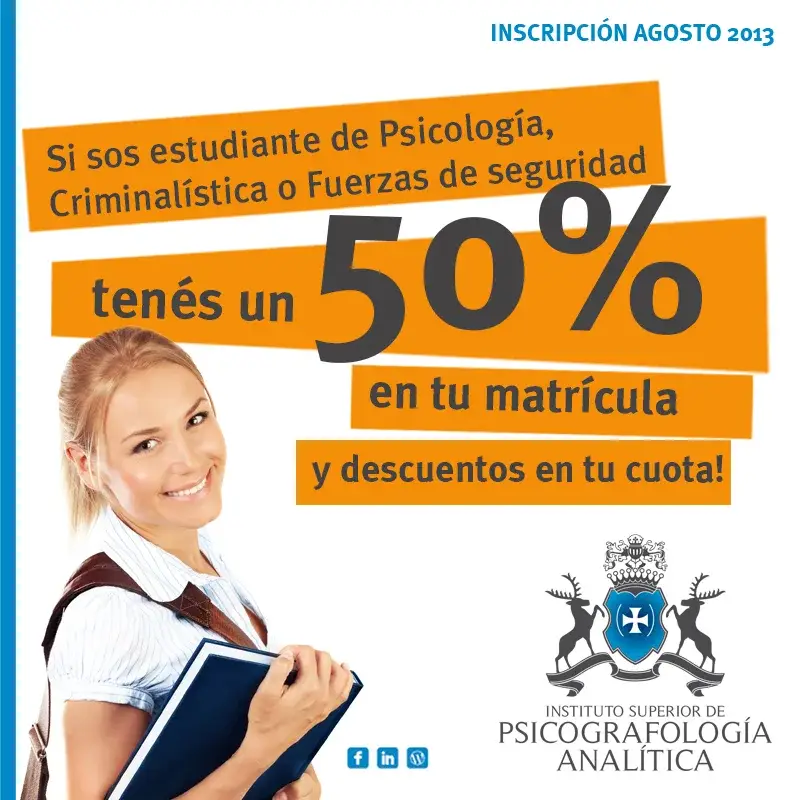 50 de desc por ser estudiante de psicol